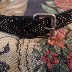 WOMENS BLACK BELT WITH SILVER - KOHLS